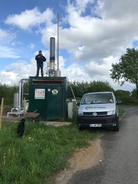 Montage der Biogasanlage